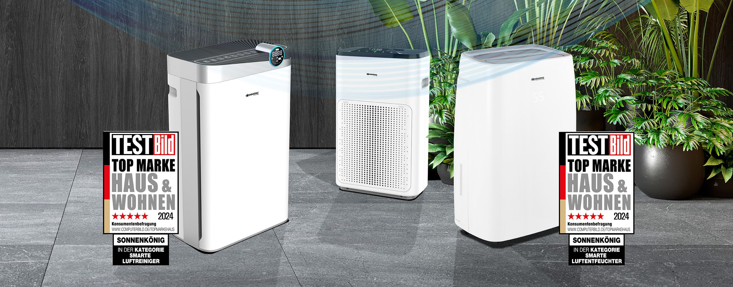 Air purifier and dehumidifier mood picture test winner sonnenkönig