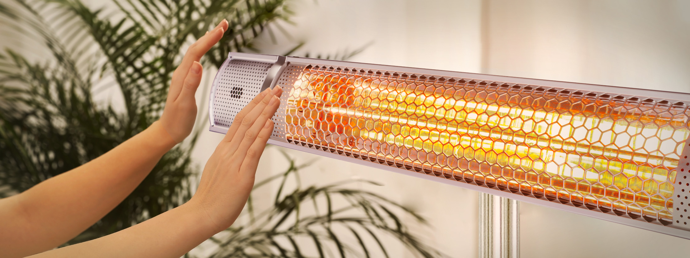 hands in front of infrared heater mood